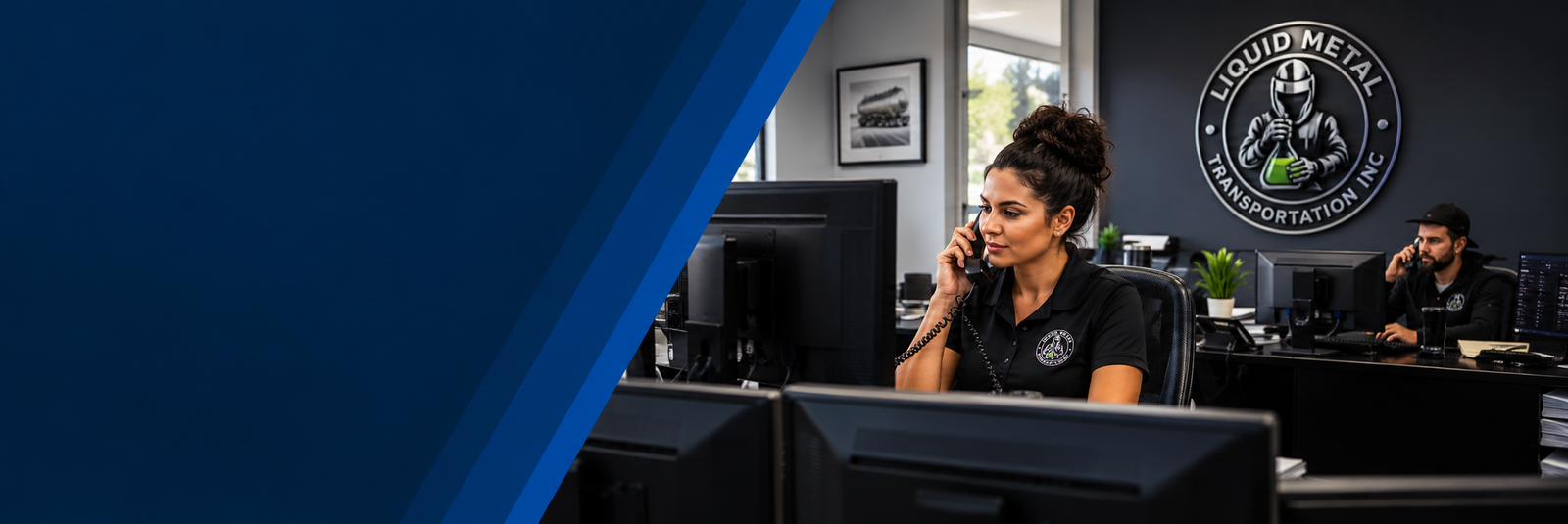 Liquid Metal Transportation dispatch office coordinating freight