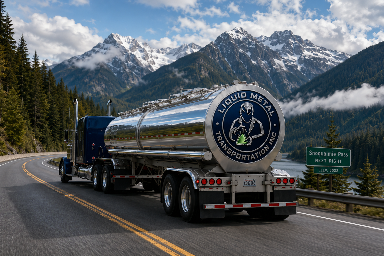 Liquid Metal Transportation tanker serving a dedicated transportation lane